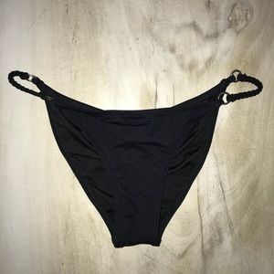 1sol Bikini bottom black braided side